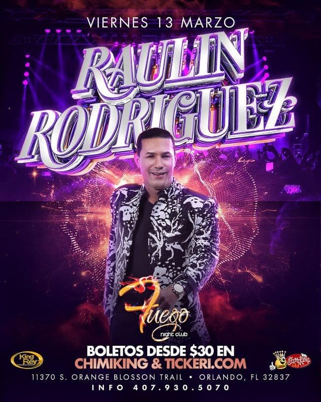 Event - Raulin Rodriguez En Orlando,FL POSTPONED - Orlando, Florida - March 13, 2020 | concert tickets