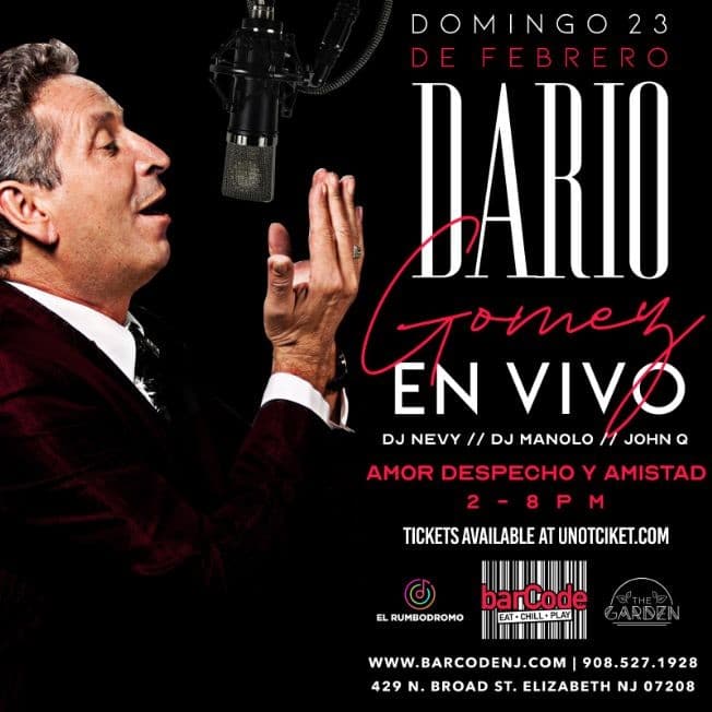 Event - Dario Gomez En Vivo @BarCode, NJ - Elizabeth, New Jersey - February 23, 2020 | concert tickets