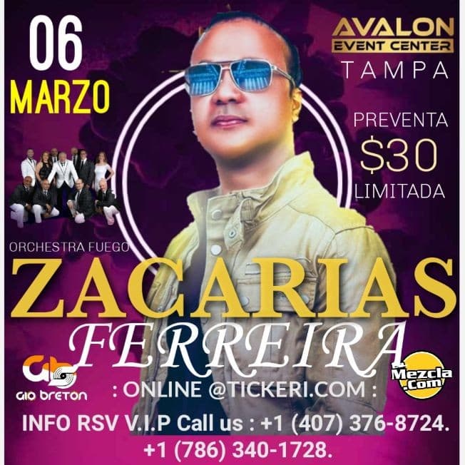 Event - Zacarias Ferreira’s EN AVALON - Tampa, Florida - March 6, 2020 | concert tickets