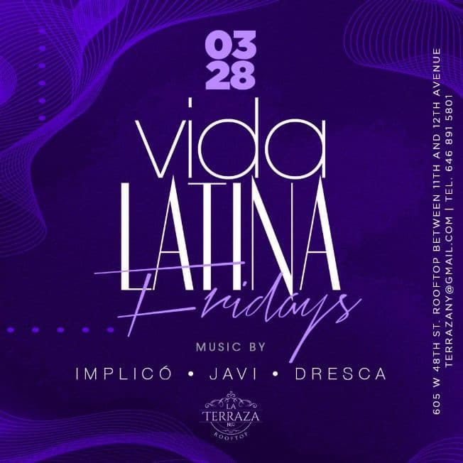 Event - VIDA LATINA FRIDAY NIGHT LATIN PARTY | LATIN VIBES  FREE ADMISSION - New York, New York - February 28, 2020 | concert tickets