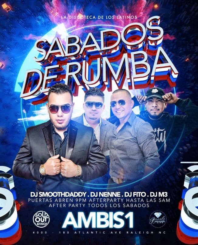 Event - Sabados de Rumba en la Discoteca de los Latinos Ambis1! - Raleigh, North Carolina - March 7, 2020 | concert tickets