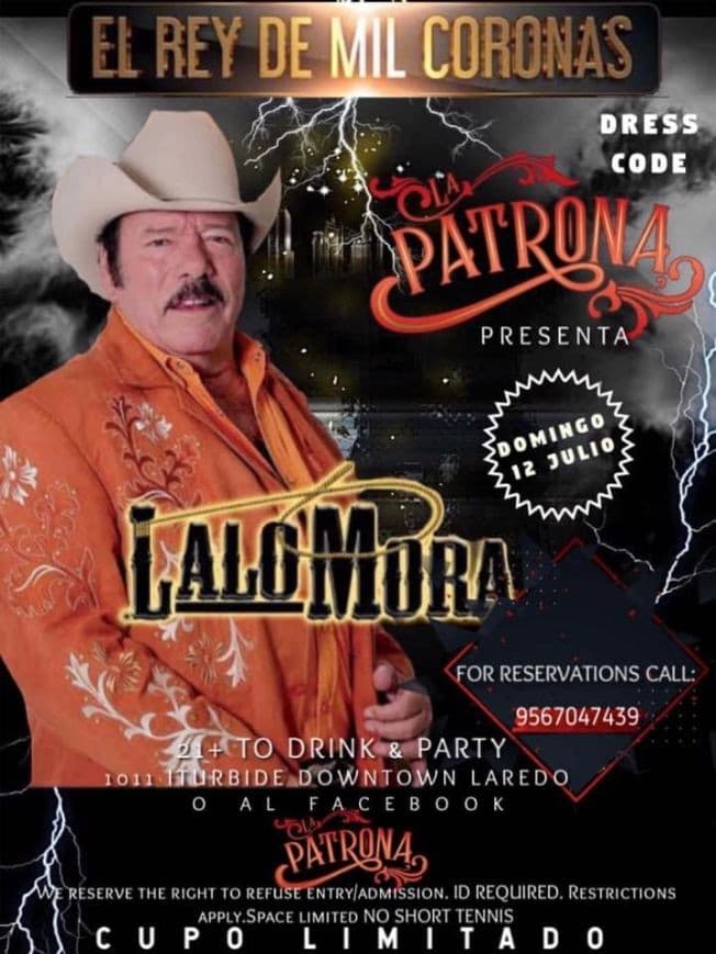 Event - Lalo Mora En Concierto - Laredo, Texas - July 12, 2020 | concert tickets