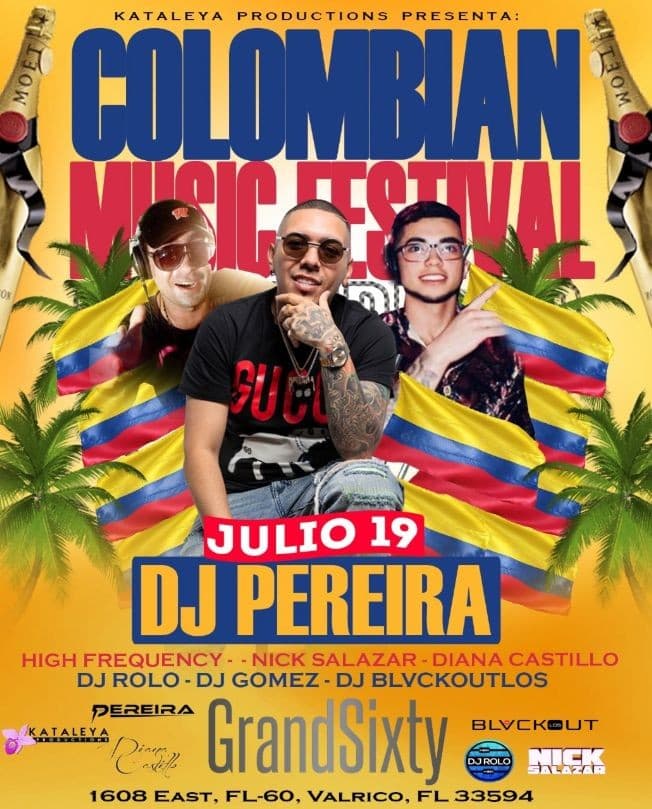 Event - Colombian Music Festival con DJ Pereira y Mas! - Valrico, Florida - July 19, 2020 | concert tickets