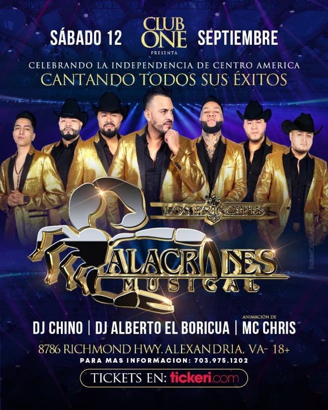 Event - Cantando todos sus exitos llega: Alacranes Musical en Vivo! - Alexandria, Virginia - September 12, 2020 | concert tickets