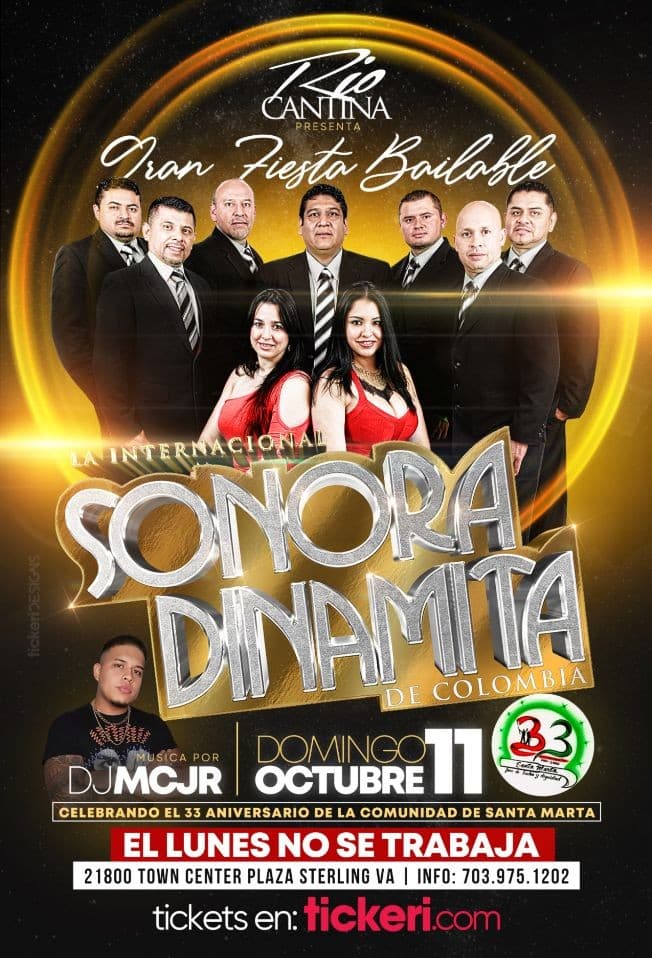 Event - Gran Fiesta Bailable con La Sonora Dinamita de Colombia en Vivo! - Sterling, Virginia - October 11, 2020 | concert tickets