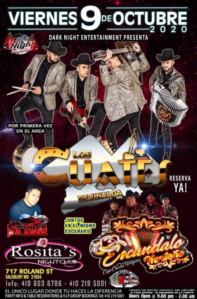 Event - Los Cuates de Sinaloa en Salisbury MD - Salisbury, Maryland - October 9, 2020 | concert tickets