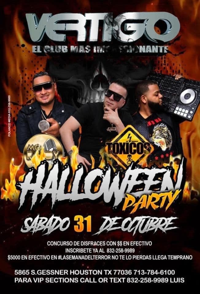 Event - Halloween Party en Vertigo Night Club! - Houston, Texas - October 31, 2020 | concert tickets