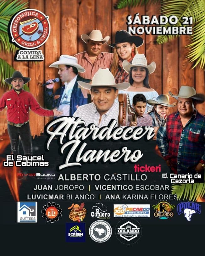 Event - Atardecer Llanero en Chivo Mujica Grill & Chill - Orlando, Florida - November 21, 2020 | concert tickets