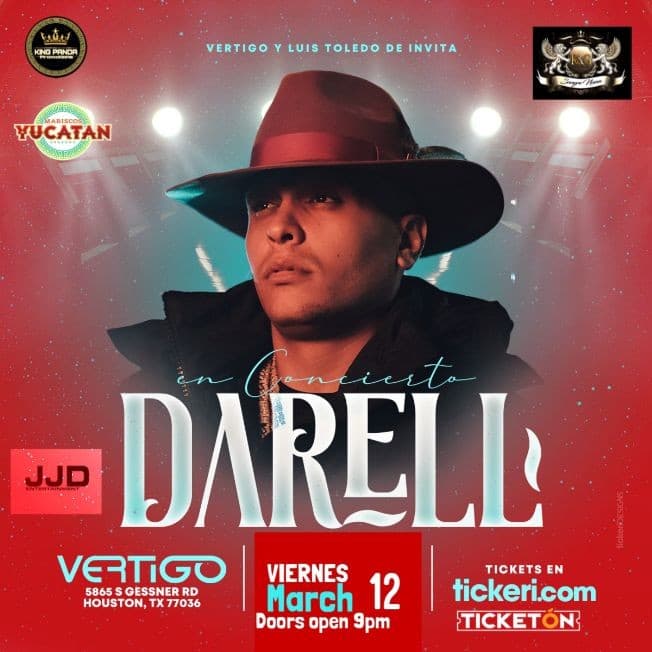 Event - Darell en Concierto! - Houston, Texas - March 12, 2021 | concert tickets