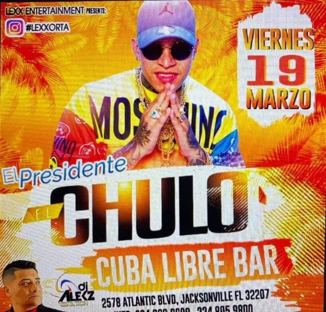 Event - EL CHULO - Jacksonville, Florida - March 19, 2021 | concert tickets