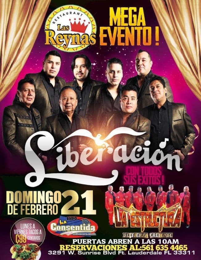 Event - Mega Evento con Grupo Liberacion y La Estructura de Tierra Caliente en Vivo! - Fort Lauderdale, Florida - February 21, 2021 | concert tickets