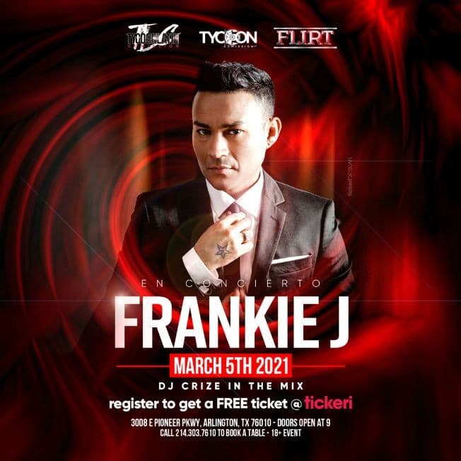 Event - Frankie J en Concierto - Arlington, Texas - March 5, 2021 | concert tickets