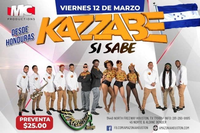 Event - Kazzabe Si Sabe en Vivo - Amazonia Disco - Houston - Houston, Texas - March 12, 2021 | concert tickets