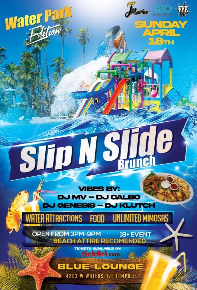 Event - Slip N Slide Brunch (Water Park Edition) - Tampa, Florida - April 18, 2021 | concert tickets