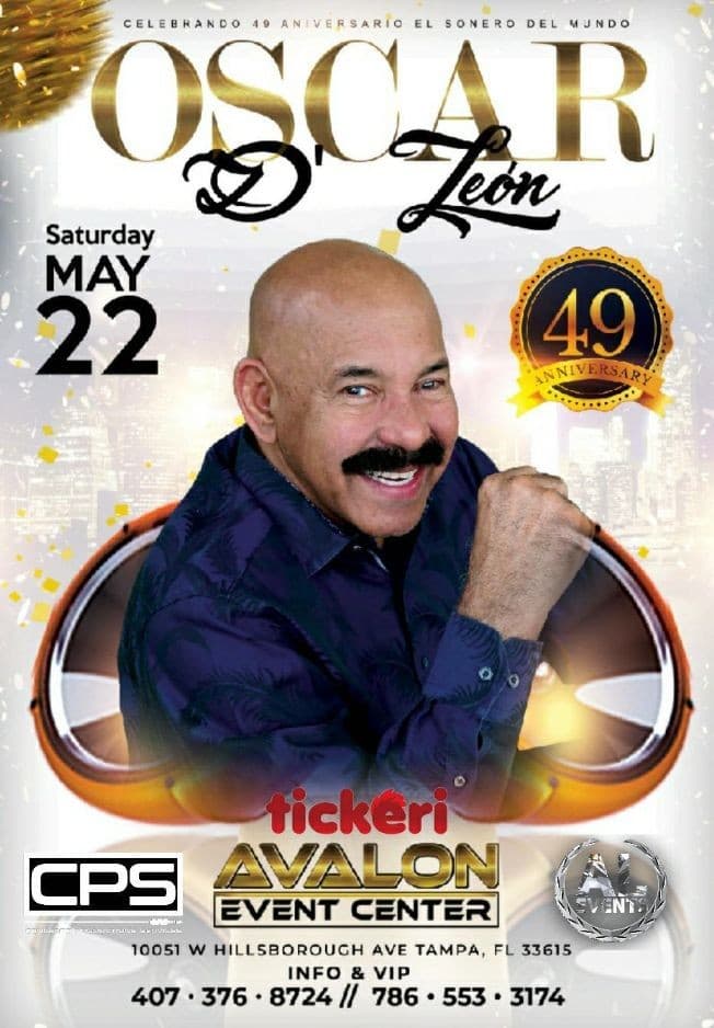 Event - Oscar de Leon en Tampa - Tampa, Florida - May 22, 2021 | concert tickets