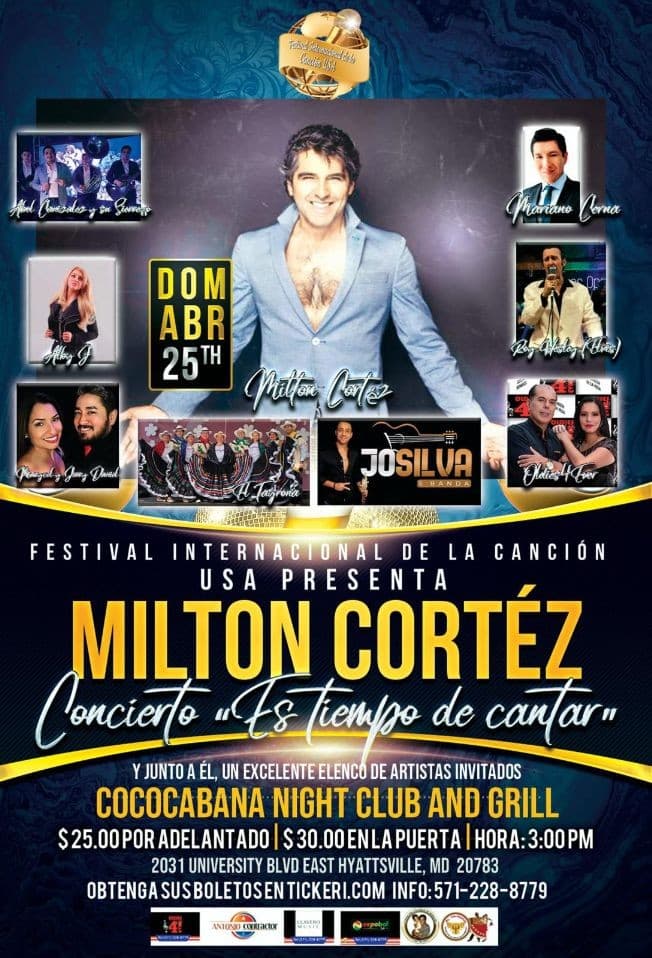 Event - Milton Cortez en concierto - Adelphi, Maryland - April 25, 2021 | concert tickets