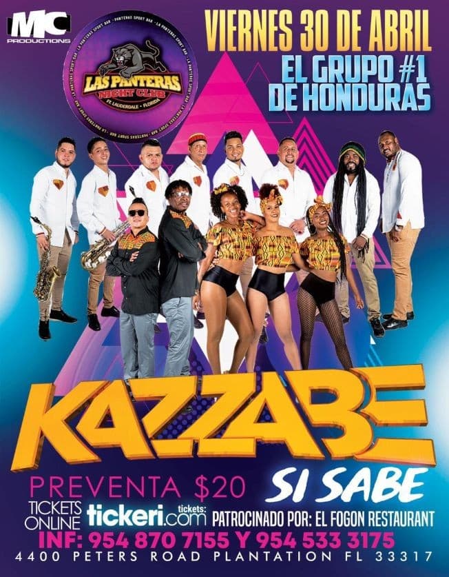 Event - El Grupo #1 de Honduras: Kazzabe Si Sabe en Vivo! - Plantation, Florida - April 30, 2021 | concert tickets