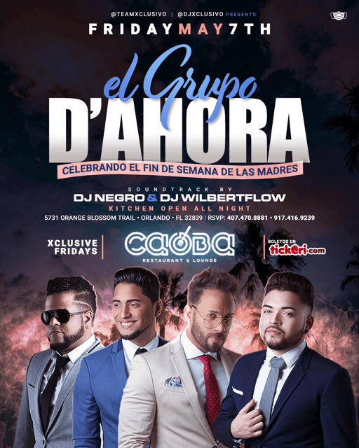 Event - EL GRUPO D AHORA - ORLANDO, Florida - May 7, 2021 | concert tickets