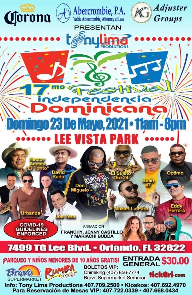 Event - 17mo Independencia Dominicana en Orlando - Orlando, Florida - May 23, 2021 | concert tickets