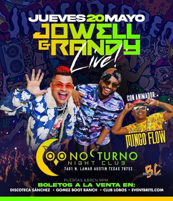 Event - JOWELL & RANDY  Concierto En Austin Texas - Austin, Texas - May 20, 2021 | concert tickets