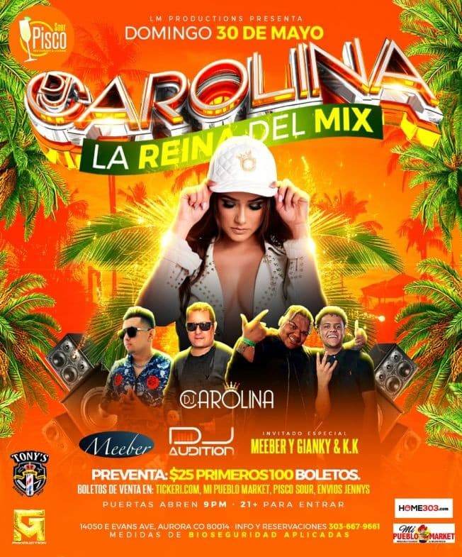 Event - Dj Carolina en Denver - Aurora, Colorado - May 30, 2021 | concert tickets