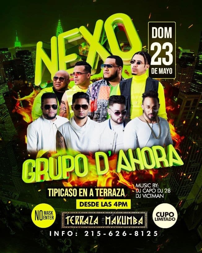 Event - Nexo El Clan Perfecto y Grupo D'Ahora en Vivo! - Philadelphia, Pennsylvania - May 23, 2021 | concert tickets