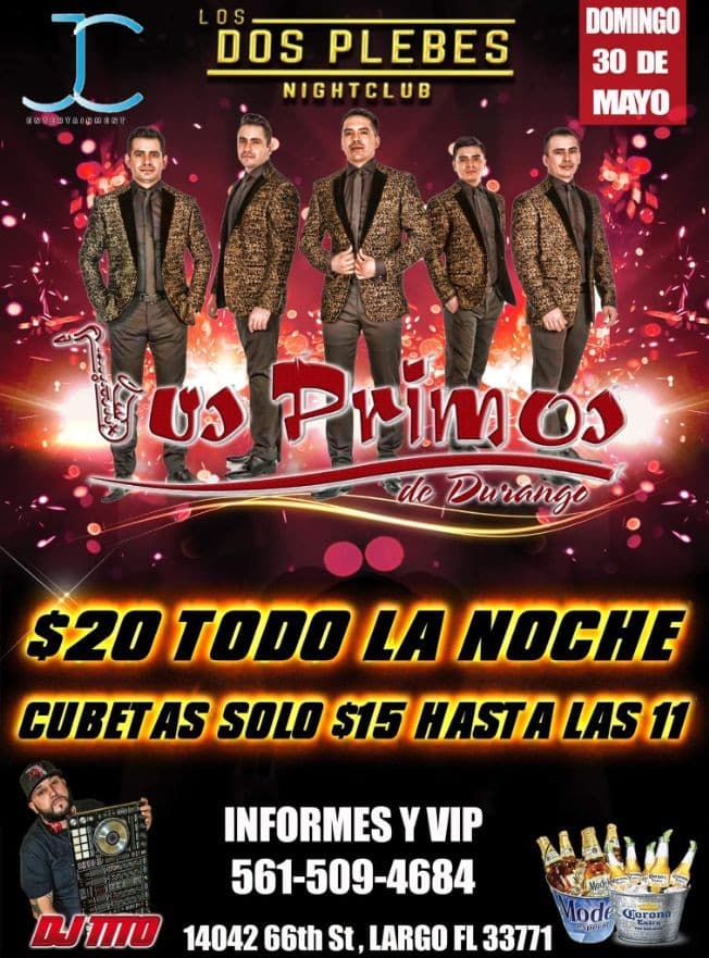 Event - Los Primos de Durango en Vivo! - Largo, Florida - 30 de mayo de 2021 | concert tickets