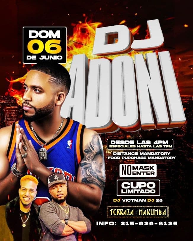 Event - DJ Adoni en Vivo en Terraza Makumba! - Philadelphia, Pennsylvania - June 6, 2021 | concert tickets