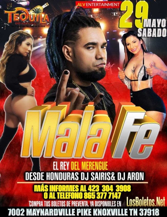 Event - El Rey del Merengue: Mala Fe en Vivo! - Knoxville, Tennessee - May 29, 2021 | concert tickets