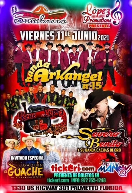 Event - Gran Bailazo en El Sombrero de Palmetto Florida - Palmetto, Florida - June 11, 2021 | concert tickets