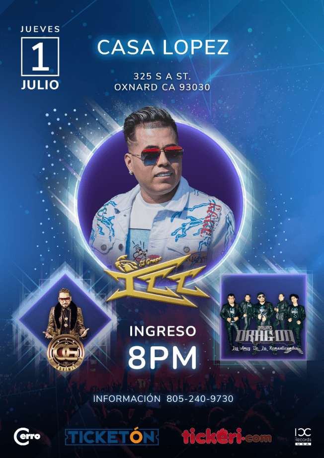 Event - Grupo ICC, Grupo Dragon & OG El Movimiento en OXNARD, CA - Oxnard, California - July 1, 2021 | concert tickets