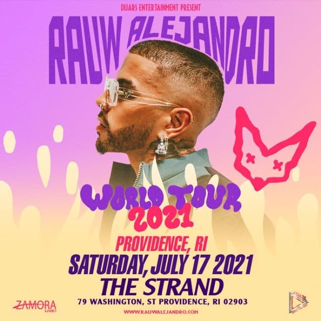 Event - RAUW ALEJANDRO WORLD TOUR 2021 - Providence, Rhode Island - July 17, 2021 | concert tickets