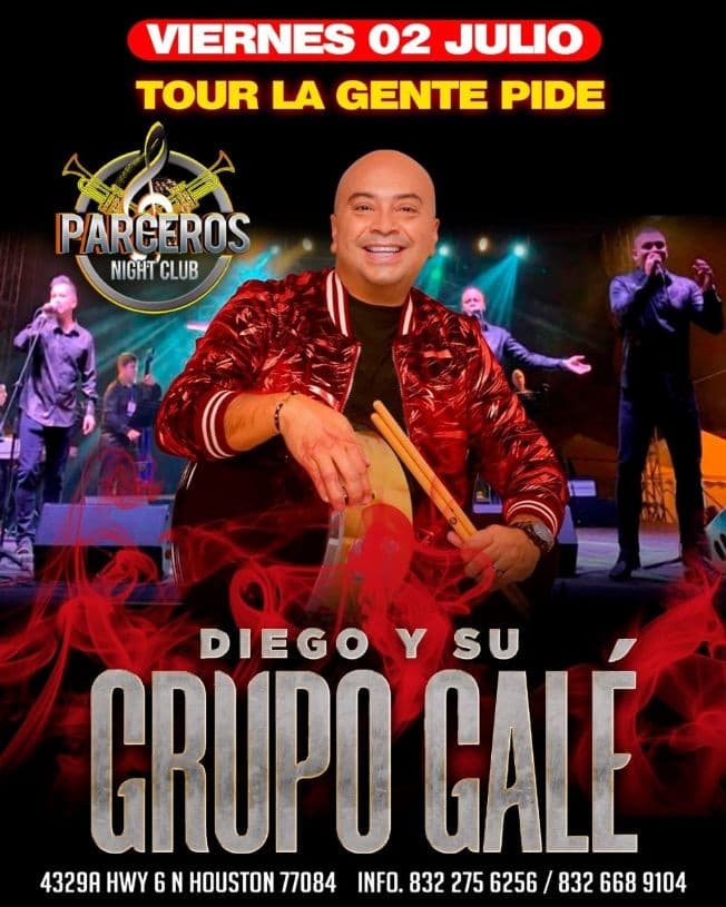 Event - DIEGO Y SU GRUPO GALE - Houston, Texas - July 2, 2021 | concert tickets