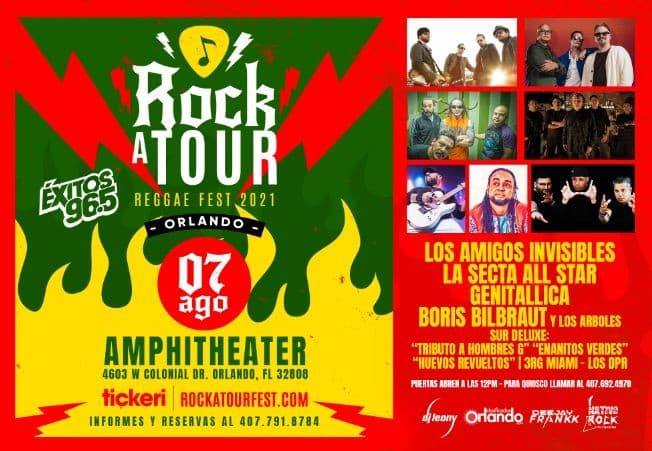 Event - Rockatour Reggae Fest 2021 con Los Amigos Invisibles, La Secta All Star, Genitallica, Boris Bilbraut y Los Arboles y mas! POSTPONED - Orlando, Florida - August 7, 2021 | concert tickets