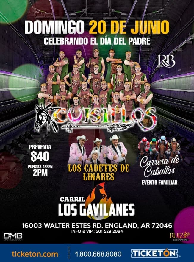 Event - Banda Cuisillos los Cadetes de Linares - England, Arkansas - June 20, 2021 | concert tickets