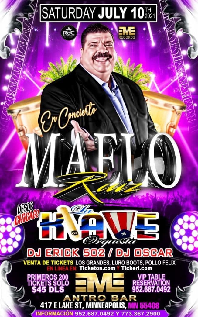 Event - MAELO RUIZ  EN CONCIERTO - Minneapolis, Minnesota - July 10, 2021 | concert tickets