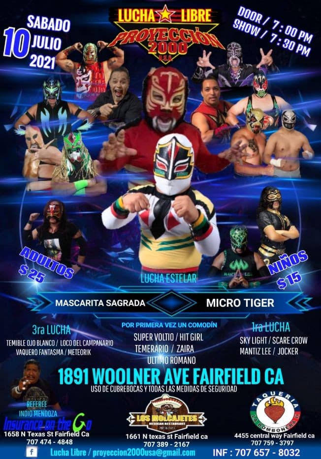 Event - Lucha libre mexicana - Fairfield, California - July 10, 2021 | concert tickets