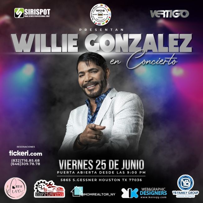 Event - WILLIE GONZALEZ EN CONCIERTO - Houston, Texas - June 25, 2021 | concert tickets