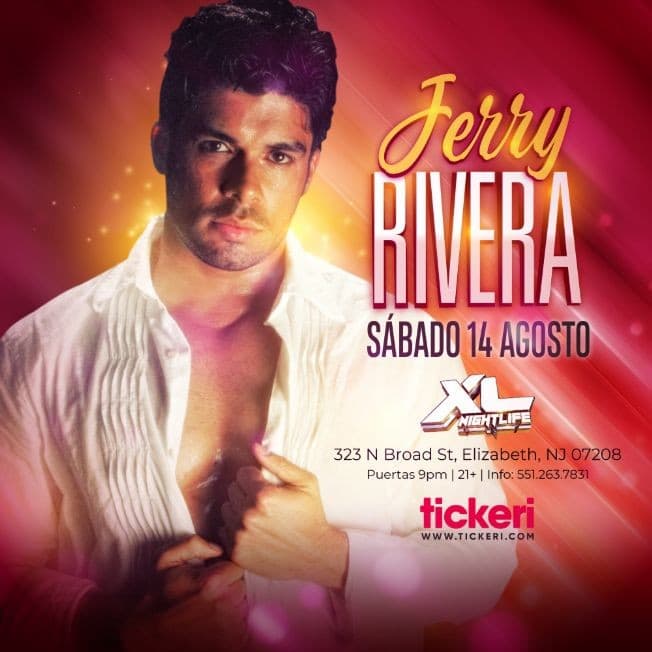 Event - JERRY RIVERA EN NEW JERSEY - Elizabeth, New Jersey - August 14, 2021 | concert tickets