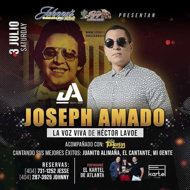 Event - JOSEPH AMADO LA VOZ VIVA DE HECTOR LAVOE EN VIVO - Lawrenceville, Georgia - July 3, 2021 | concert tickets