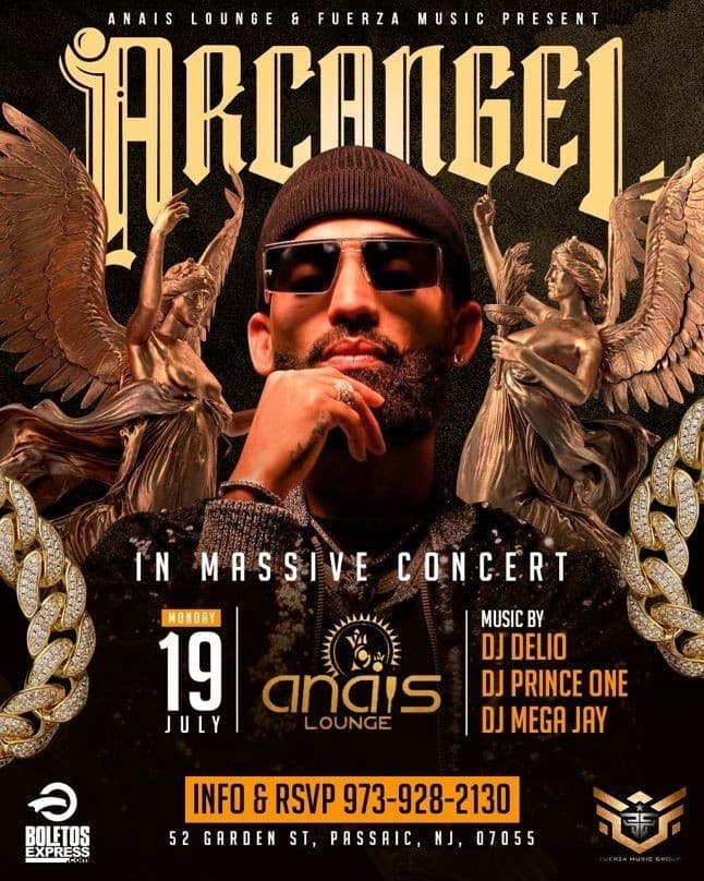 Event - ARCANGEL EN CONCIERTO - Passaic, New Jersey - July 19, 2021 | concert tickets