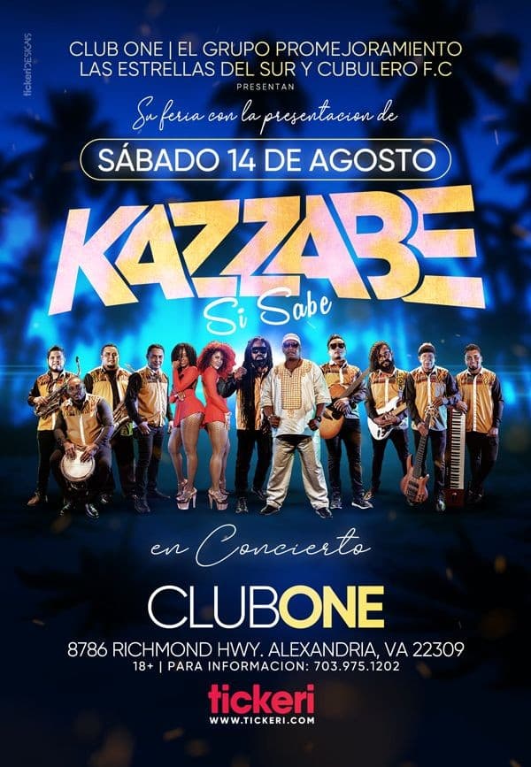 Event - KAZZABE SI SABE EN CONCIERTO - Alexandria, Virginia - August 14, 2021 | concert tickets