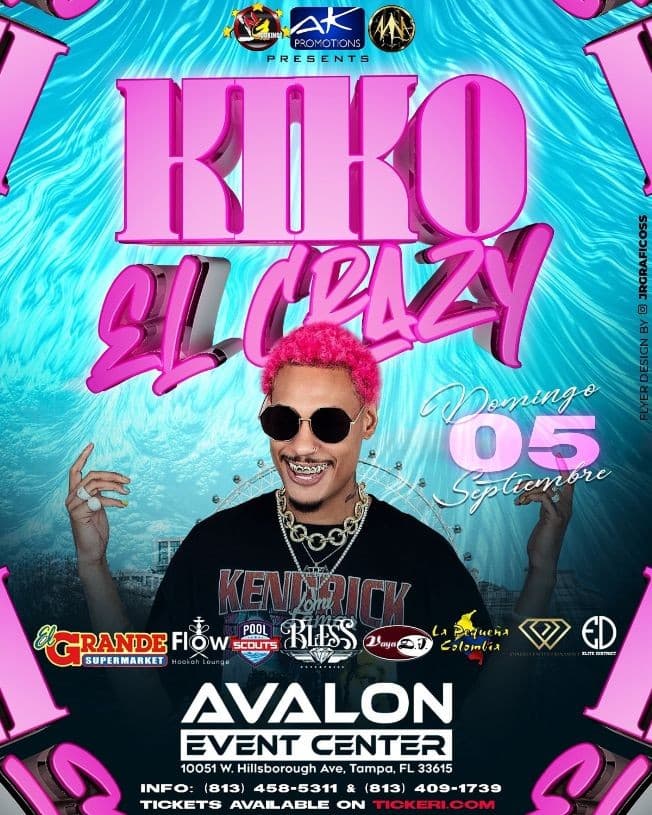 Event - Kiko "El Crazy" CANCELED - Tampa, Florida - 5 de septiembre de 2021 | concert tickets