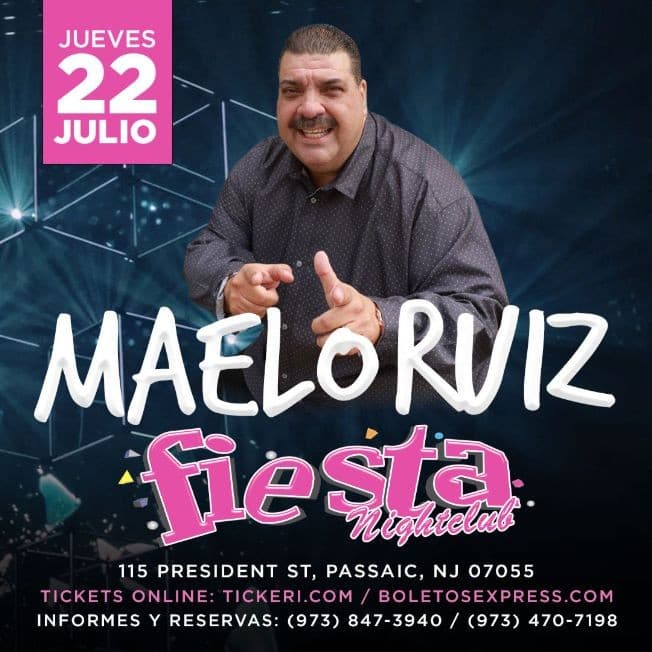 Event - MAELO RUIZ EN NEW JERSEY - Passaic, New Jersey - July 22, 2021 | concert tickets