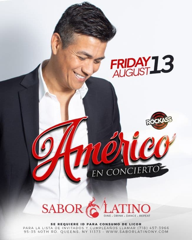 Event - Americo en NYC - Queens, New York - August 13, 2021 | concert tickets