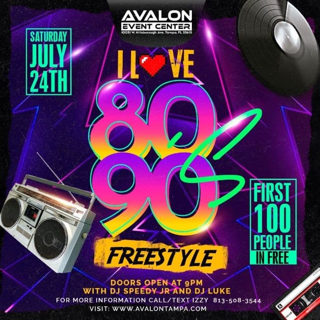 Event - I Love 80s and 90s Freestyle Party! - Tampa, Florida - July 24, 2021 | concert tickets