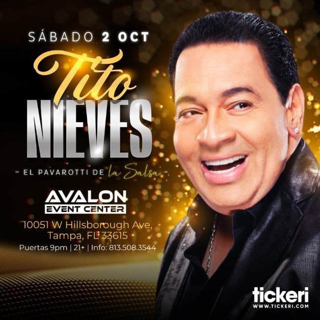 Event - TITO NIEVES EN TAMPA - Tampa, Florida - October 2, 2021 | concert tickets