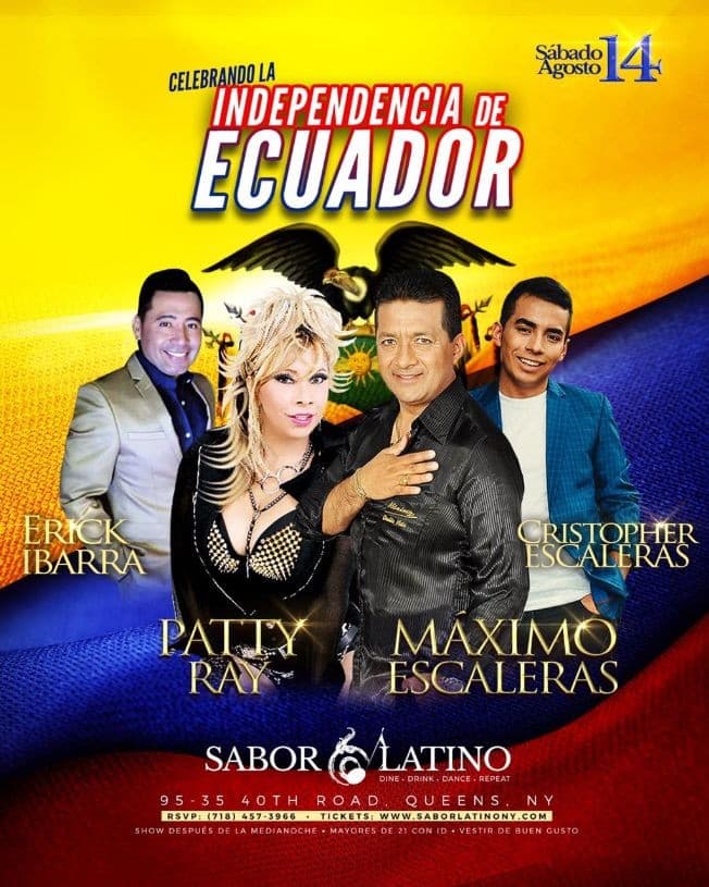 Event - Celebrando la Independencia de Ecuador - Queens, New York - August 14, 2021 | concert tickets