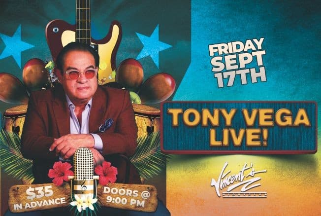 Event - Tony Vega Live at Vincent's Nightclub - Randolph, Massachusetts - September 17, 2021 | concert tickets