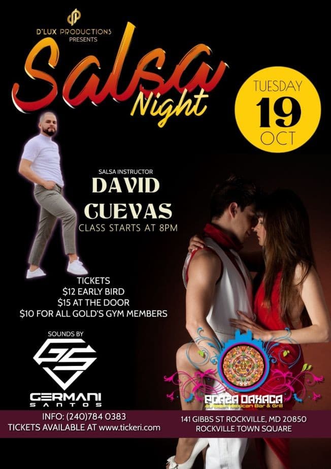 Event - Salsa Night en la Plaza - Rockville, Maryland - October 19, 2021 | concert tickets